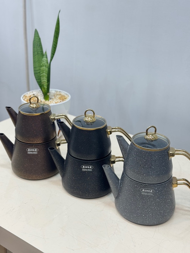 کتری چدنی و قوری گرانیتی ریور